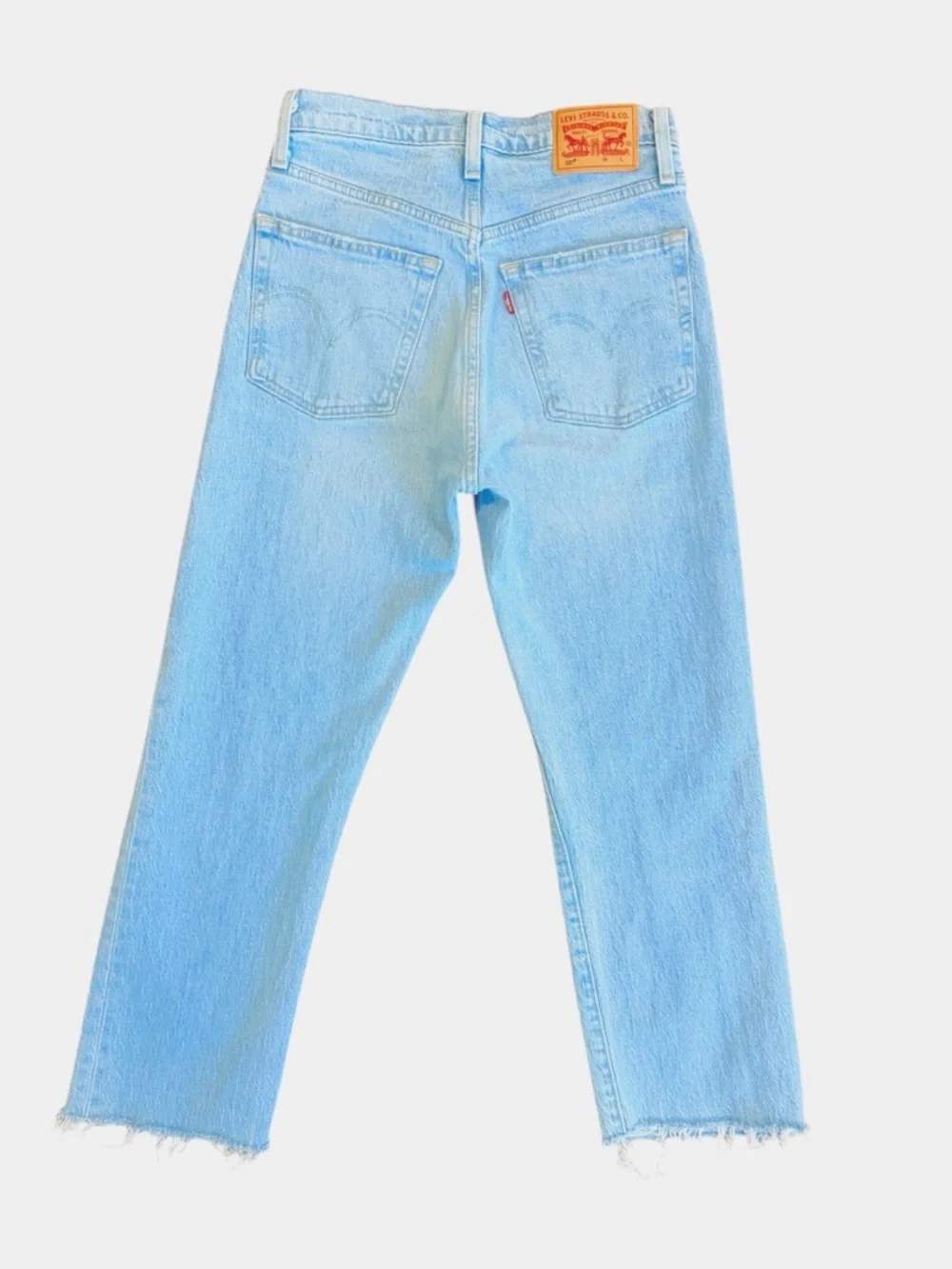501 Levi's Light Blue High-Rise Straight Jeans Sz W25 - Picture 10 of 15